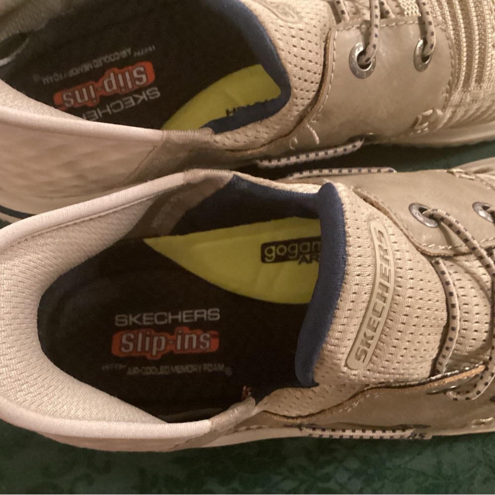 Skechers Men’s Size 10.5 Tan Slip Ons Slip-Ins Boat Shoe Sneaker Delton 3.0 Roth - Picture 6 of 8